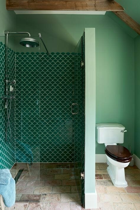 Farrow and ball green bathroom