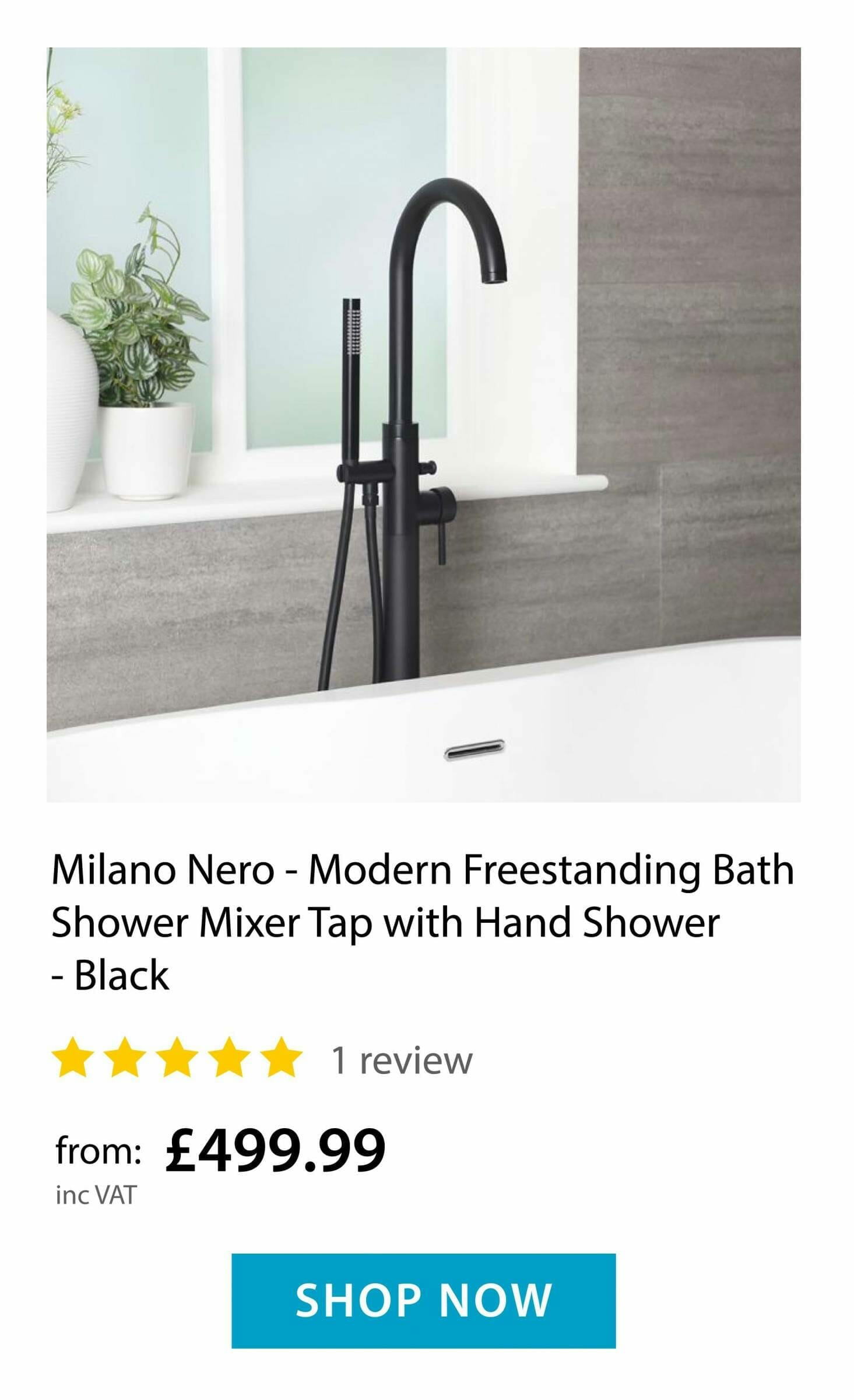 Milano Nero - Freestanding Bath Tap